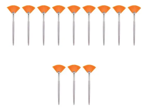 Set De 12 Pinceles Aplicadores De Abanico Para Rostro