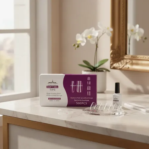 Tips Cortos Caja X 500 Paris Night Soft Gel Y Press On