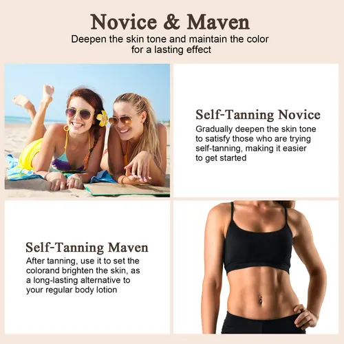 Sunless Tanner Cream Self Tanning Bronze Adjustable 80ml