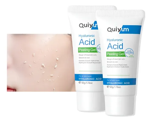 Gel Exfoliante Ácido Hialurónico Quiyum 2 Pzs Hidratante