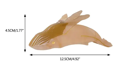 Pinza De Pelo De Animal Con Forma De Ballena Para Mujer