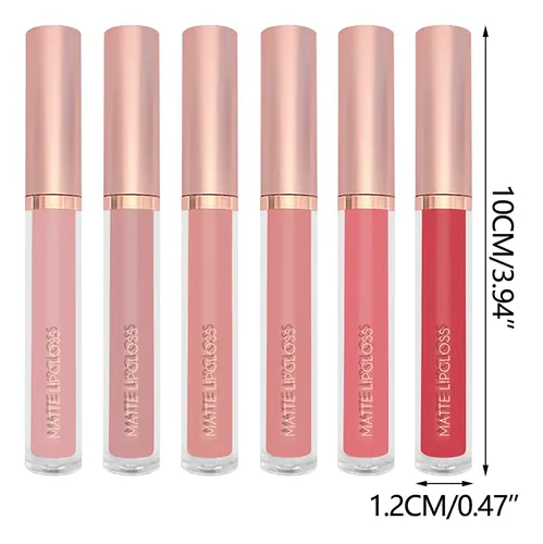X Labial Mate Cosmético Larga Duración Acabado Suave Para