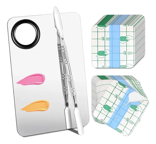Paleta De Mezcla De Maquillaje Con Espátula Y Base De