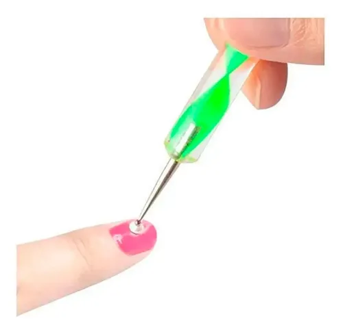 Kit De 5 Pinceles Dotting Pen Doble Punta Decoración Uñas