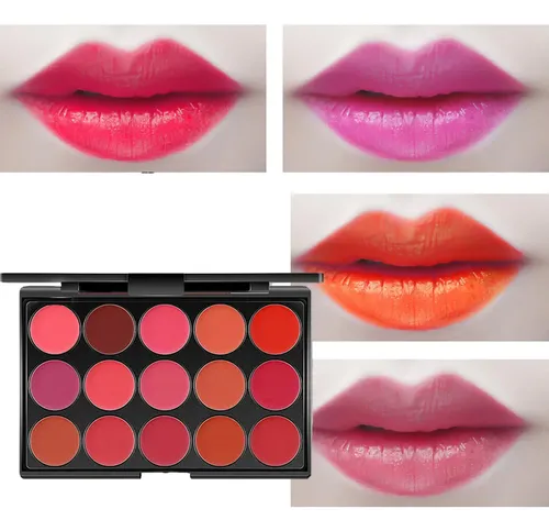 Paleta De Labios 15 Brillos De Labios Hidratantes Estilo A