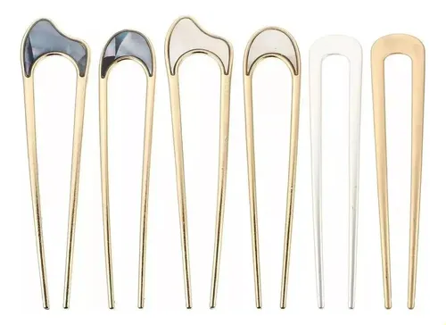Clipe De Cabelo Francês De Metal Vintage, 6pcs D