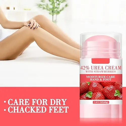 Crema De 42% De Urea Con Extracto De Fresa, Cuidado Hidratante De