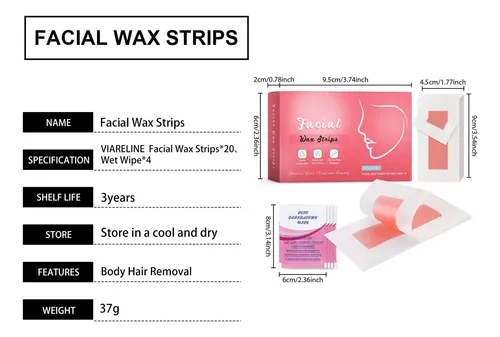 Tiras De Cera Facial Para Eliminar La Eliminación Facial Par