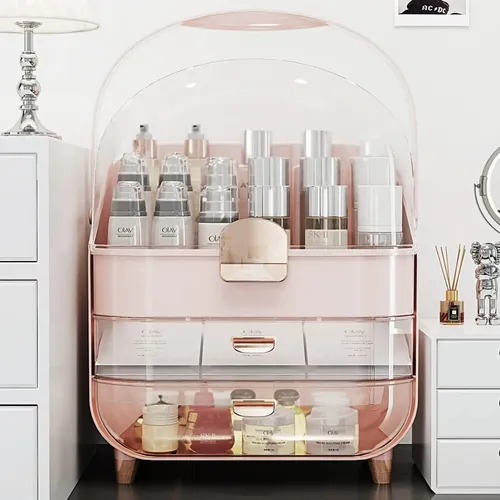 Organizador De Maquillaje Cosméticos Con Tapa Y Cajón Grande
