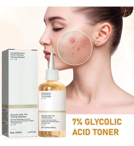 Tónico Facial Ácido Glicólico 7% Exfoliante 100 Ml Todo Tipo De Piel Día/noche