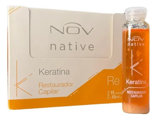 Ampollas Nov Keratina Hidrolizada Pelo Dañado Seco Caja X 15