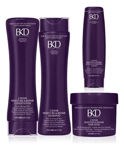 Kit Shampoo + Acondicionador + Mascara + Crema de Peinar Moisture & Repair Secos Y Castigados BKD By Fidelite Reparacion Daños