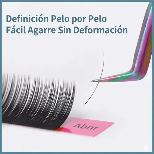 X3 Extensiones De Pestañas 0.5mm 15mm Seda Curva D 12 Líneas