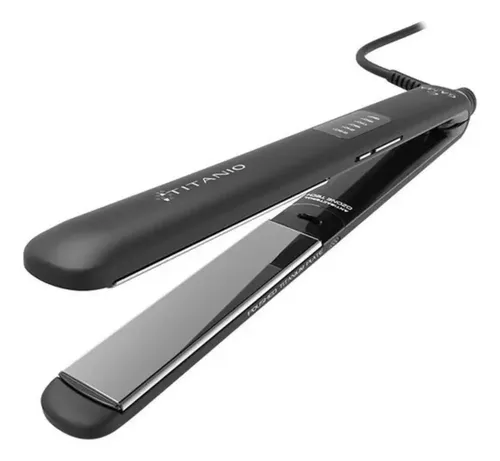 Planchita De Pelo Gama Led Modelo 4d Titanio Negro
