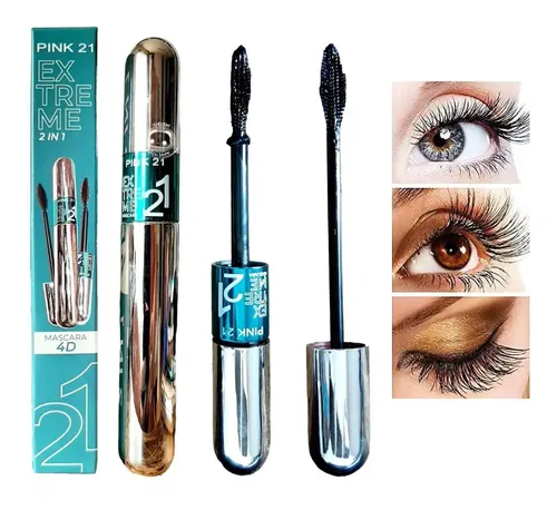 Rimel Mascara Pestañas 2en1 4d Extreme Pink21 Original