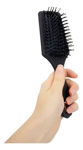 Cepillo Neumático Para Cabello Rectangular Color Negro X12
