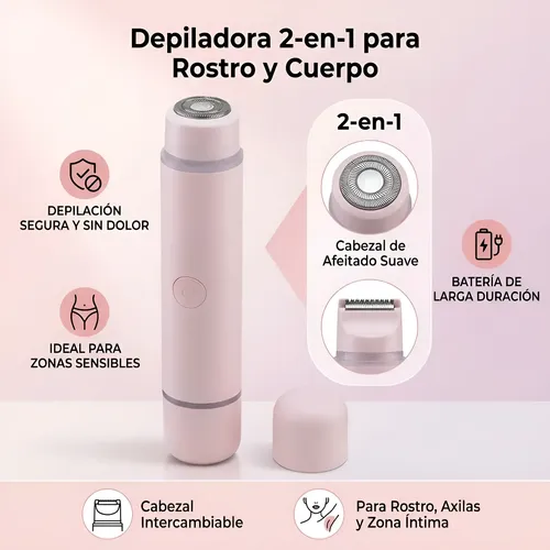 [rx R A Depiladora Eléctrica Mujer 2 En 1 Rasuradora