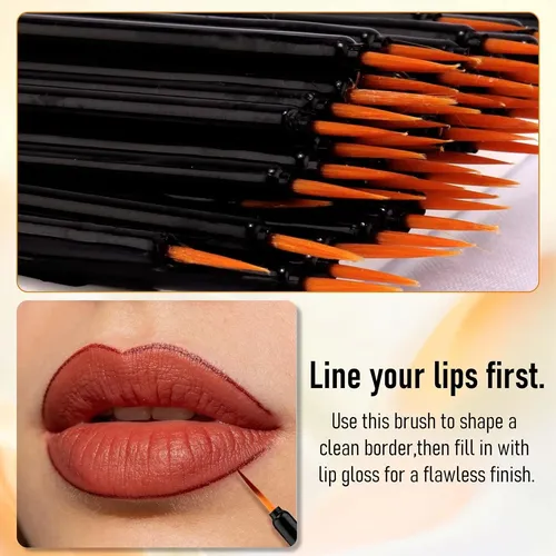 Conjunto De 200 Cepillos Desechables Para Maquillaje De