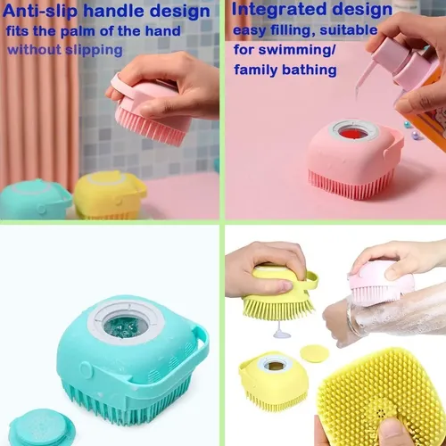 Cepillo Dispenser Jabón Silicona Limpiador Facial O Corporal