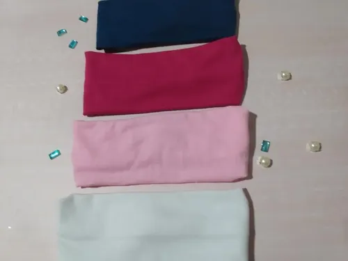 Pack De 2 Vinchas Tela Colores Escolares Y De Moda Color Blanco Tela Elastizada