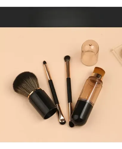 Set De Minibrochas De Maquillaje 6 En 1, Herramientas De Via