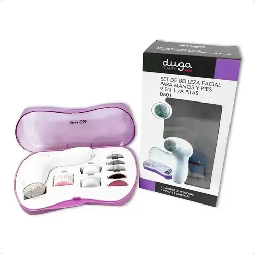 Set De Belleza Facial Cepillo Manos Pies 9 En 1 Duga D601