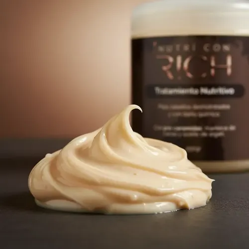 Máscara Rich Cova Tratamiento Nutrición Apto Método Curly Anti Frizz Baño De Crema Rulos Ondas Y Afro