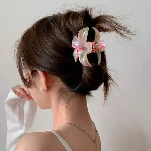 Pinzas Para El Pelo Frangipani Para Mujer, 8 Cm