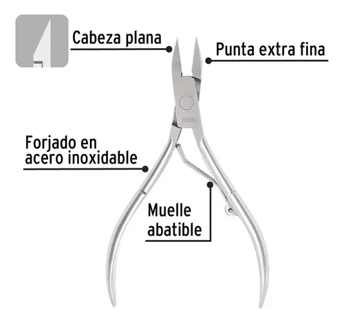 ; De Alicate For Pedicure 5” Cabeza Plana Pretul Una-350p