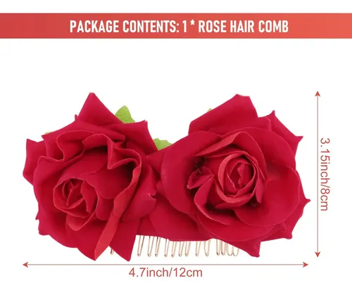 Pinza Para El Pelo Con Forma De Flor De Rosa, Broche De Bail