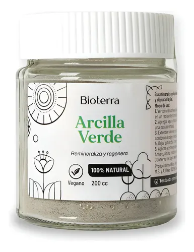 Arcilla Facial Verde Orgánica Cosmética Natural Bioterra