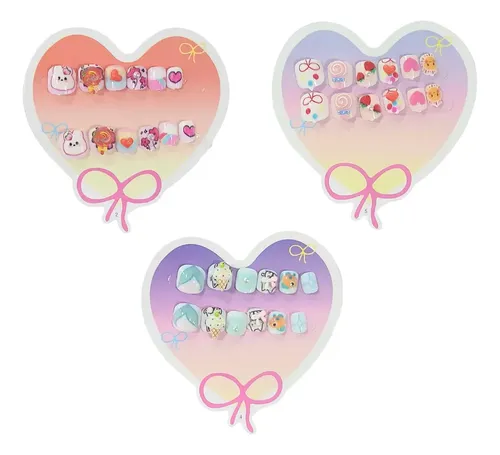 Uñas Postizas Cuadradas P/pies 12pcs Con Pegamento Mujer