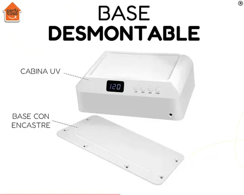 Cabina 2 en 1 Lámpara UV LED 80W + linterna led con soporte Manicura Pedicura con Temporizador