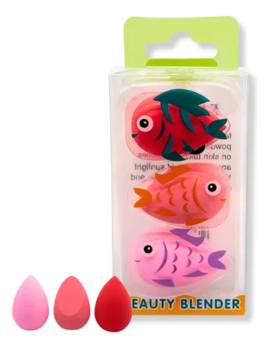 Set X3 Esponjas Mini Blender Para Maquillaje Base Liquido