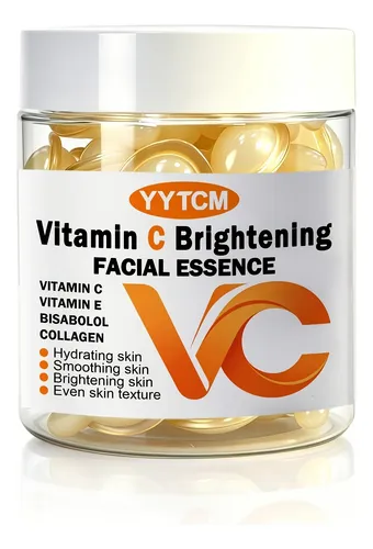 Esencia Facial Iluminadora Con Vitamina C, 50 Cápsulas Por F Todo Tipo De Piel Día/noche