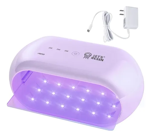 Lámpara Uv Let’s Resin 36 Leds Doble Cabeza 2 En 1 Púrpura