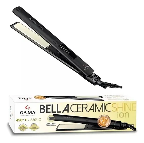 Planchita De Pelo Gama Bella Ceramic Shine Ion Led Digital