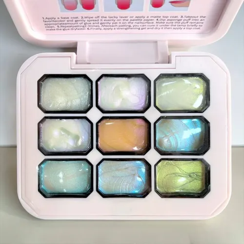 Paleta Esmalte En Gel Sólido Semipermanente Uñas 9 Colores N