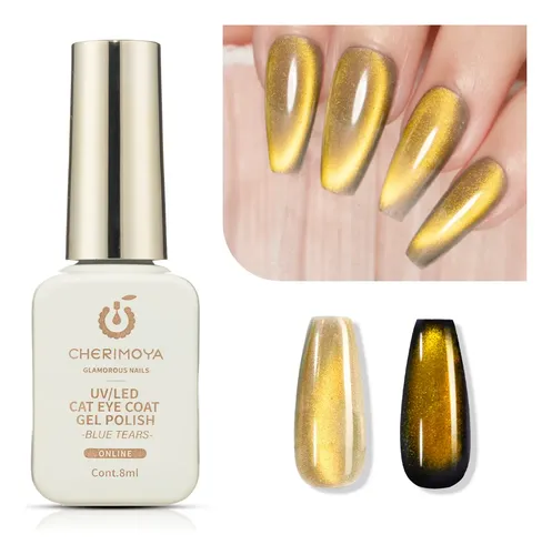 Esmalte En Gel Con Efecto Ojo De Gato 8ml Cherimoya