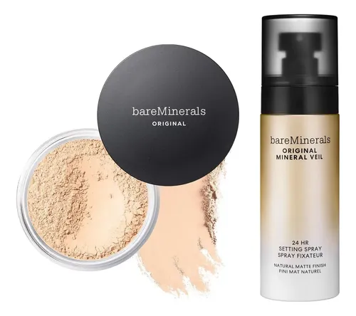 Base En Polvo Con Spray Fijador Mineral Clear Spf 15