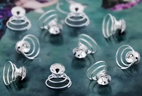 Set De 12 Horquillas Twist Importadas Ideal Novias