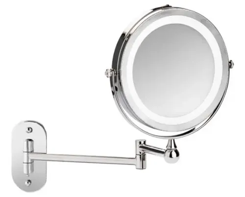Espejo Pared Brazo Extensible Con Luz Aumento X7 Wl370