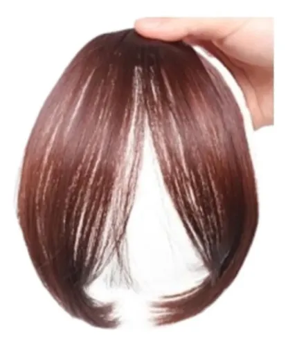 Clip Para Flequillo Con Sienes Postizos Para Cabello De 8in Brown