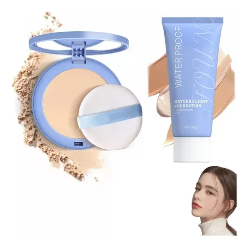 Kit De 1pc Polvo Facial Oil Control Y 1pc Bb Cream