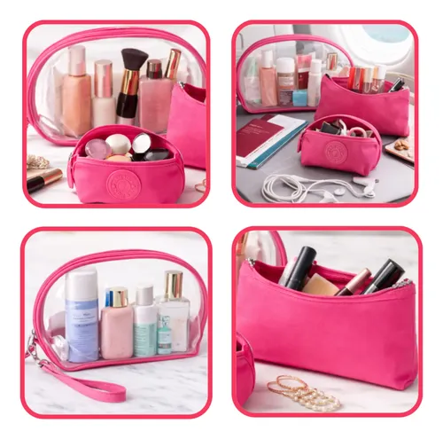 Organizador Neceser Set X3 Portacosméticos Maquillaje Luvina