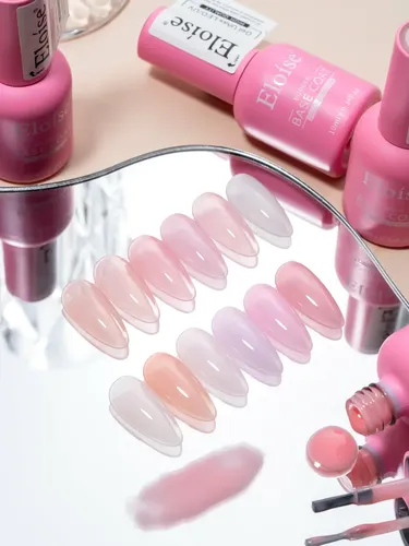 Kit X2 Base Rubber Eloise Gel Semi 10ml Fortalecedora Uñas