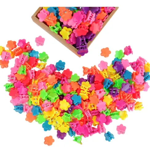 Pack 12 Mini Ganchos Broches Hebillas Pelo Colores Formas