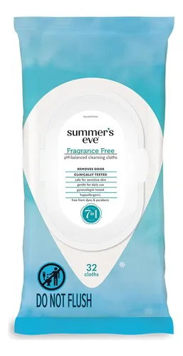 Toallitas Íntimas Sin Fragancia Summers Eve 32 Uds