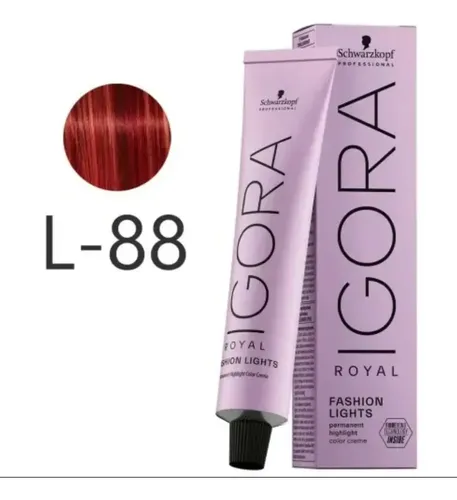 Kit Tintura Igora Fashion Lights Schwarzkopf + Oxidante L-88 Rojo Intenso