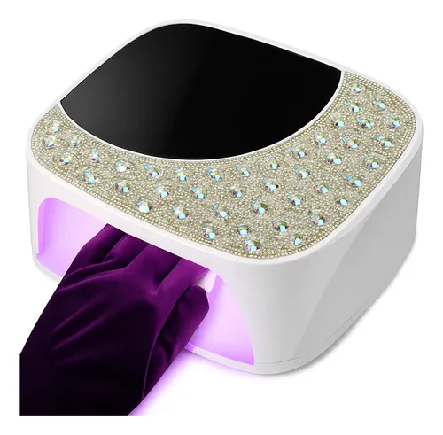 Lámpara Uv Led Blanca Para Uñas Gel Con Sensor Y 4 Timers